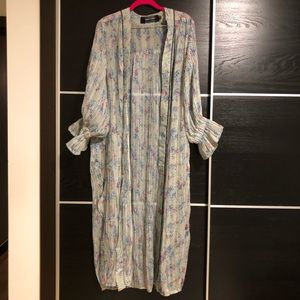 GREEN KIMONO COVER UP DRESS